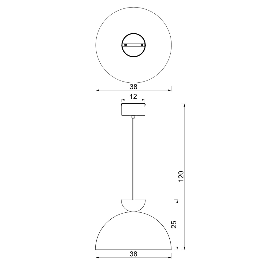 Ripplamp kaabliga NEVIS 1xE27/15W/230V läbimõõt 38 cm pruun