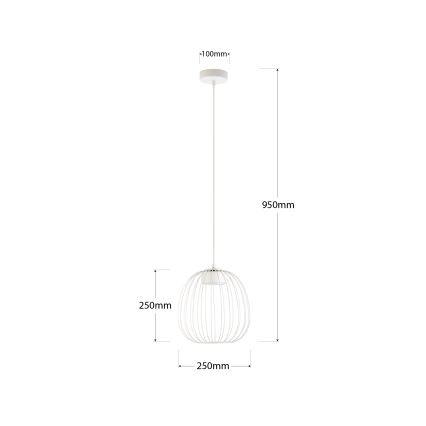 Ripplamp kaabliga OVELLA 1xGX53/10W/230V, läbimõõt 25 cm, kreemjas