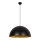 Ripplamp kaabliga SIVANI 1xE27/40W/230V läbimõõt 60 cm must/vaskne