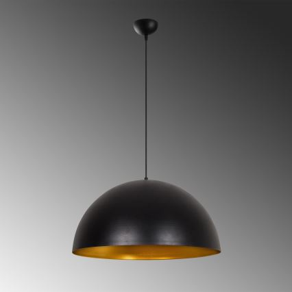 Ripplamp kaabliga SIVANI 1xE27/40W/230V läbimõõt 60 cm must/vaskne