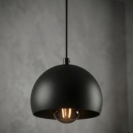 Ripplamp kaabliga SOOL 1xE27/15W/230V Ø 15 cm must