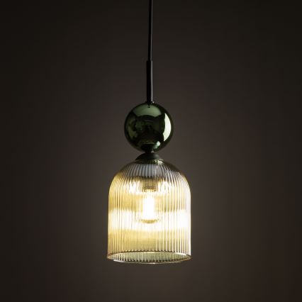 Ripplamp kaabliga SOPHIA 1xE14/10W/230V must/roheline/suitsune beež