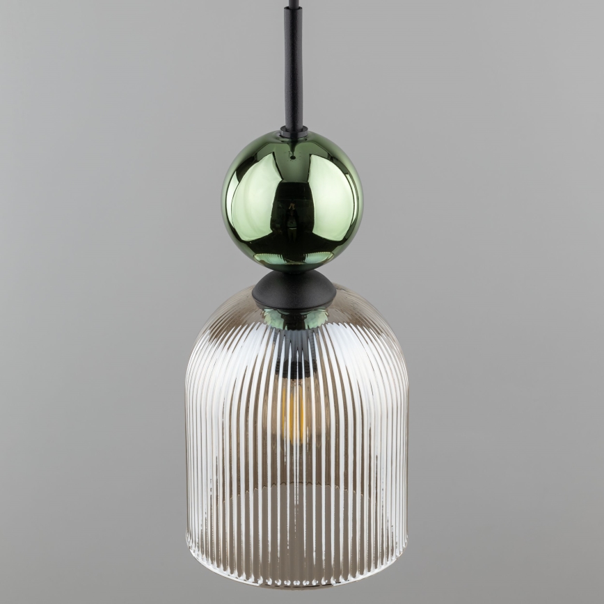 Ripplamp kaabliga SOPHIA 1xE14/10W/230V must/roheline/suitsune beež