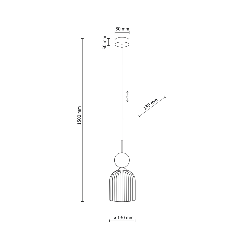 Ripplamp kaabliga SOPHIA 1xE14/10W/230V must/roheline/suitsune beež