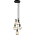 Ripplamp kaabliga SOPHIA 5xE14/10W/230V must/roheline/suitsune beež