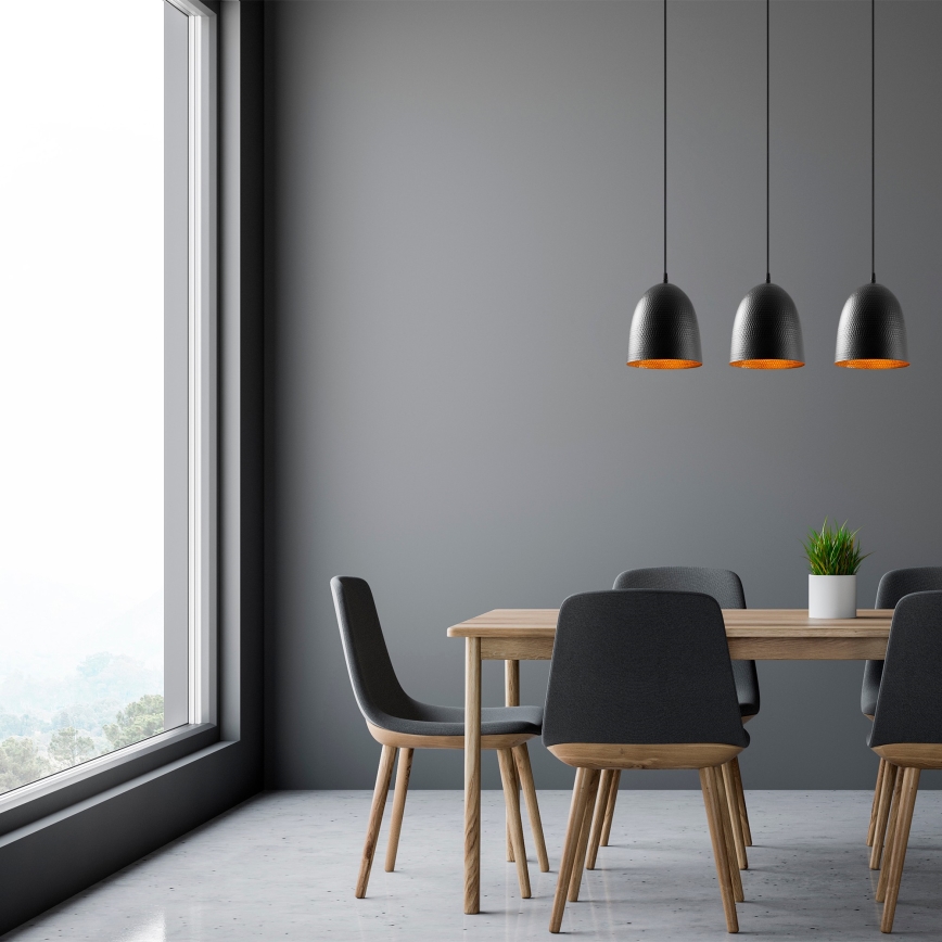 Ripplamp kaabliga TATTOO 3xE27/40W/230V must