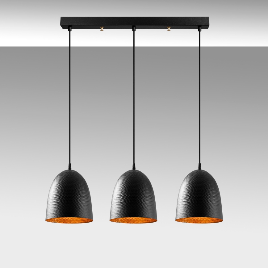 Ripplamp kaabliga TATTOO 3xE27/40W/230V must