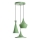 Ripplamp kaabliga TOM 3xE27/40W/230V roheline