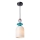 Ripplamp kaabliga TROPEA 1xE27/15W/230V must/suitsune lilla/sinine/valge