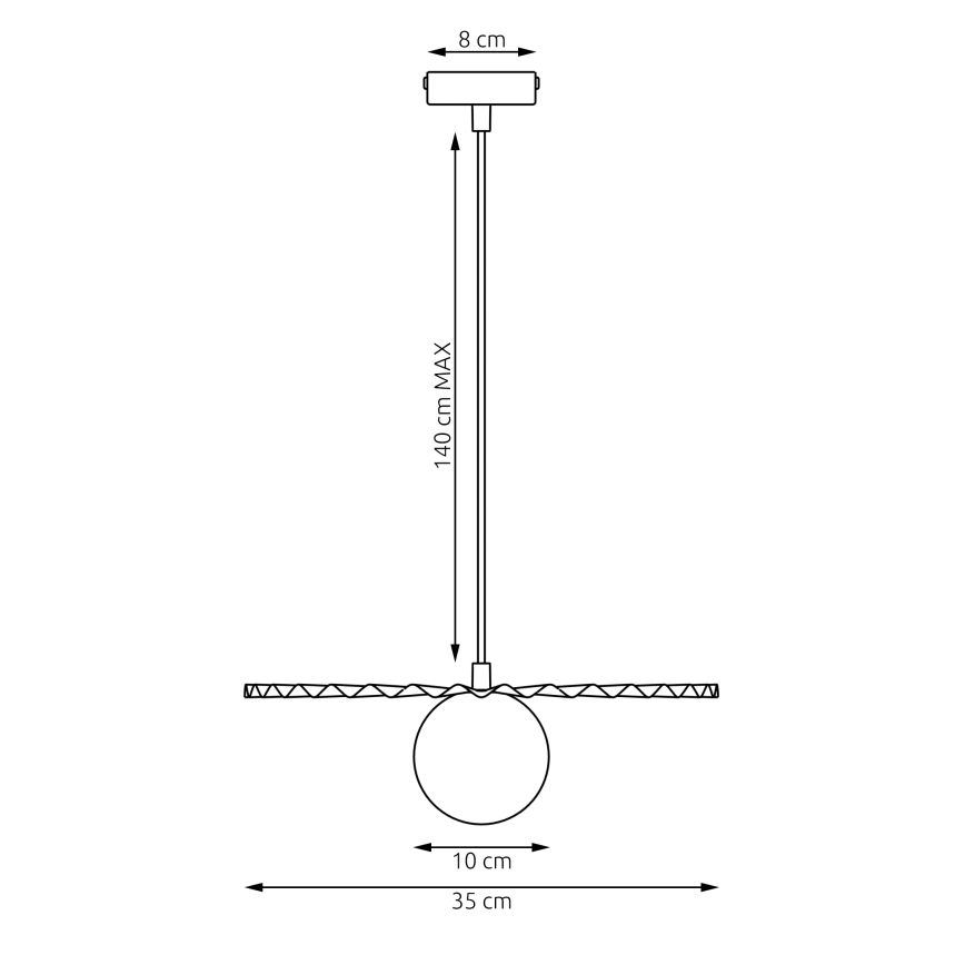 Ripplamp kaabliga UMBRA 1xG9/8W/230V must