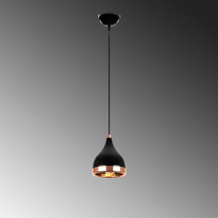 Ripplamp kaabliga YILDO 1xE27/40W/230V must/vaskne