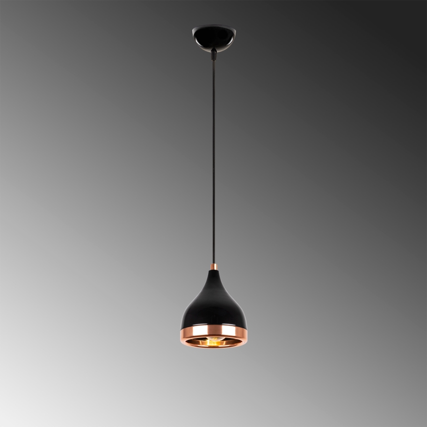 Ripplamp kaabliga YILDO 1xE27/40W/230V must/vaskne