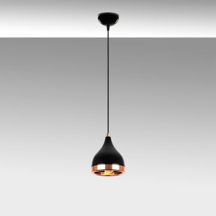 Ripplamp kaabliga YILDO 1xE27/40W/230V must/vaskne