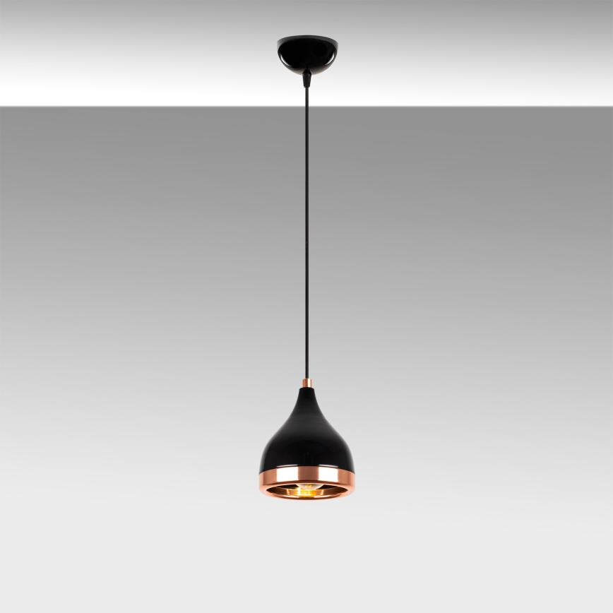Ripplamp kaabliga YILDO 1xE27/40W/230V must/vaskne