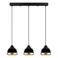 Ripplamp kaabliga YILDO 3xE27/40W/230V must/kuldne