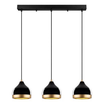 Ripplamp kaabliga YILDO 3xE27/40W/230V must/kuldne