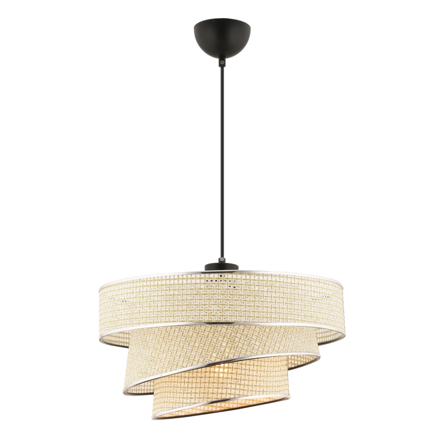 Ripplamp kaablil COUPER 1xE27/60W/230V, kreemjas/läikiv kroom