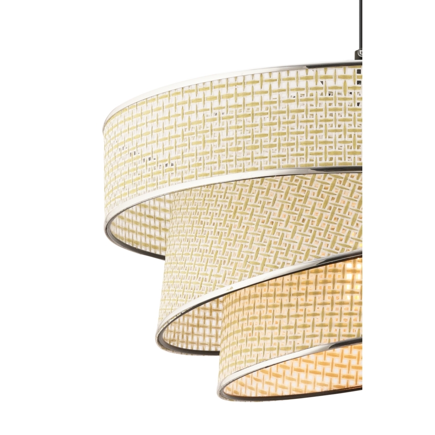 Ripplamp kaablil COUPER 1xE27/60W/230V, kreemjas/läikiv kroom