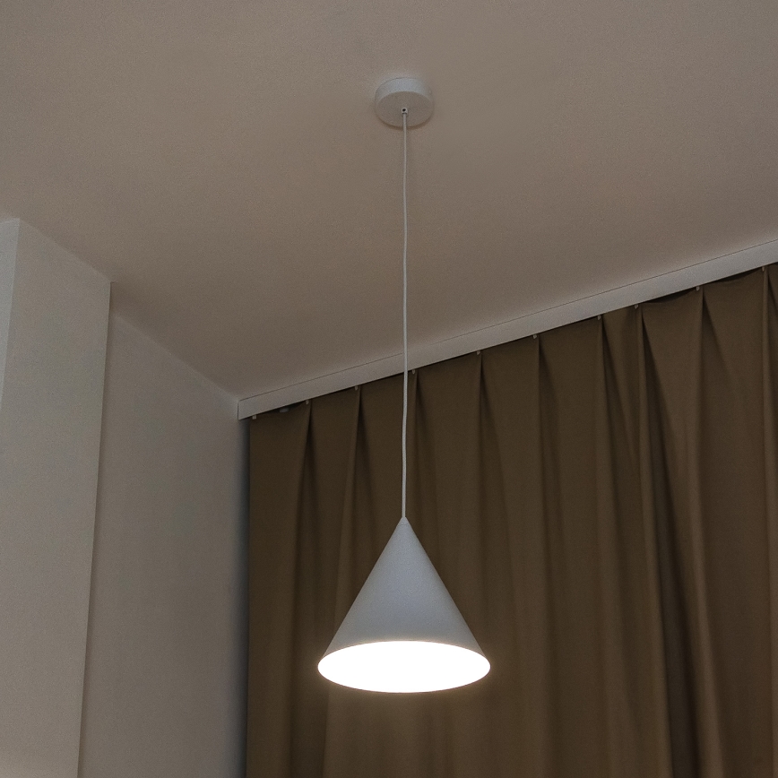 Ripplamp kaablil ETNA 1xE27/15W/230V Ø 25 cm valge