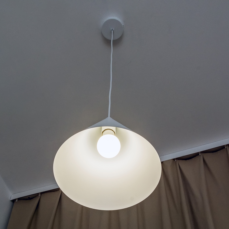 Ripplamp kaablil ETNA 1xE27/15W/230V Ø 25 cm valge