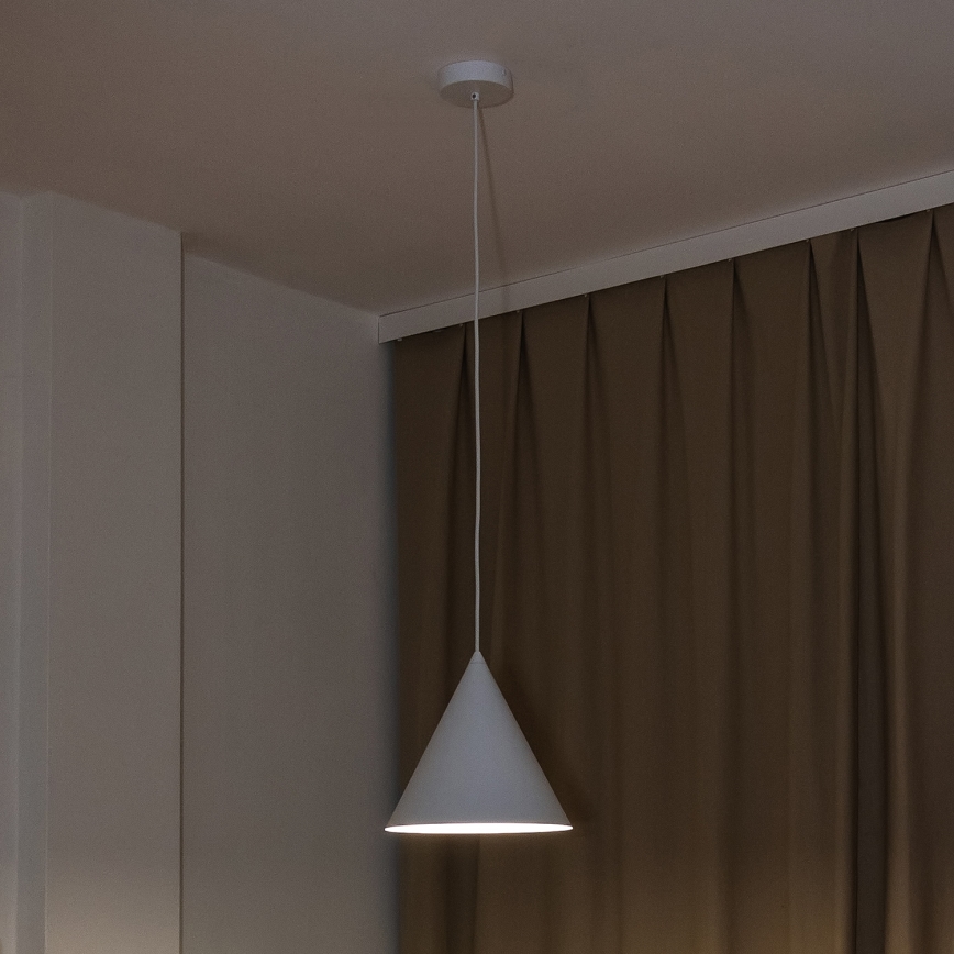 Ripplamp kaablil ETNA 1xE27/15W/230V Ø 25 cm valge