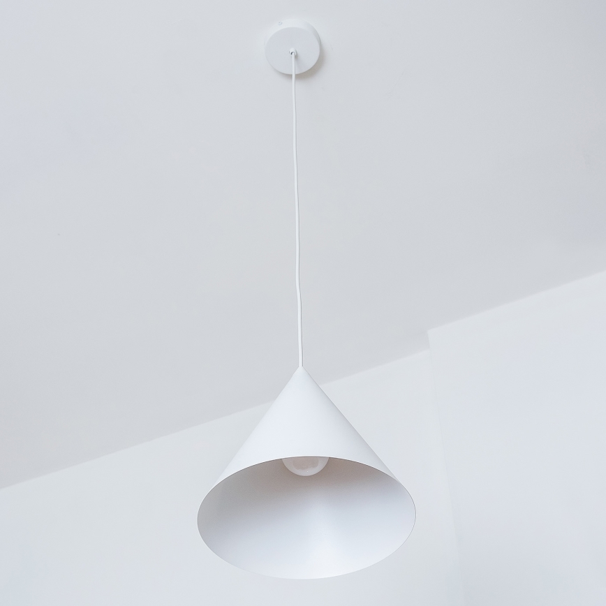 Ripplamp kaablil ETNA 1xE27/15W/230V Ø 25 cm valge