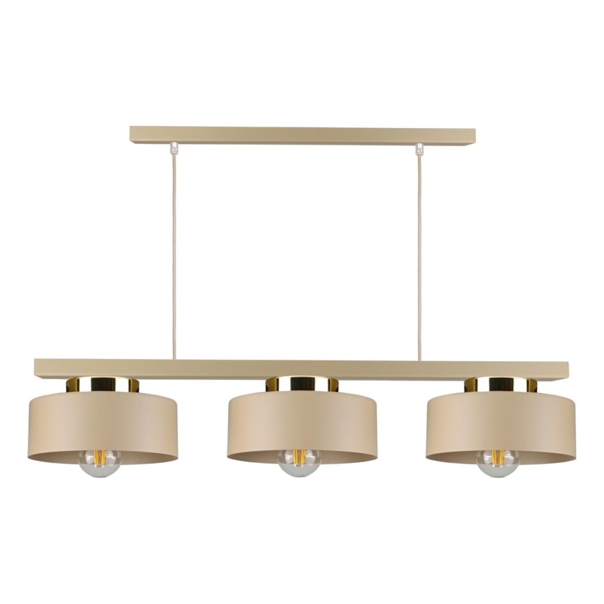 Ripplamp kaablil IGNIA 3xE27/60W/230V taupe