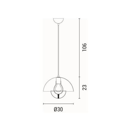 Ripplamp kaablil JARDEN 1xE27/15W/230V hall