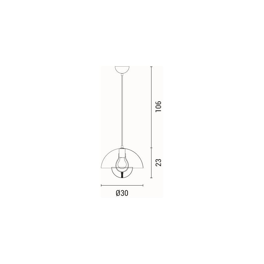 Ripplamp kaablil JARDEN 1xE27/15W/230V hall