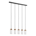 Ripplamp kaablil MARKUS 5xE27/15W/230V must/tamm