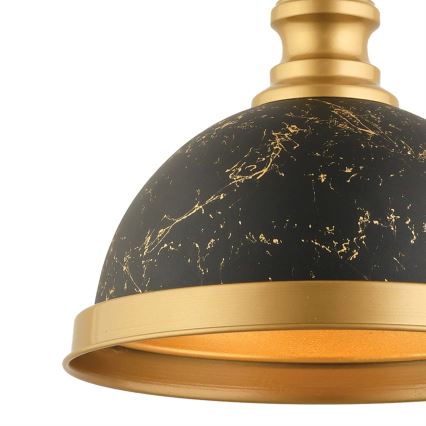 Ripplamp kaablil MONZA 1xE27/40W/230V Ø 29 cm must/pronks