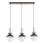 Ripplamp kaablil REMKE 3xE14/10W/230V pruun