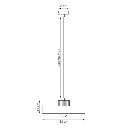 Ripplamp KIVI kaabliga 1xE27/15W/230V beež