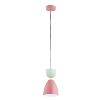 Ripplamp köisjuhtmega ENTORI 1xE27/15W/230V roosa/mündiroheline