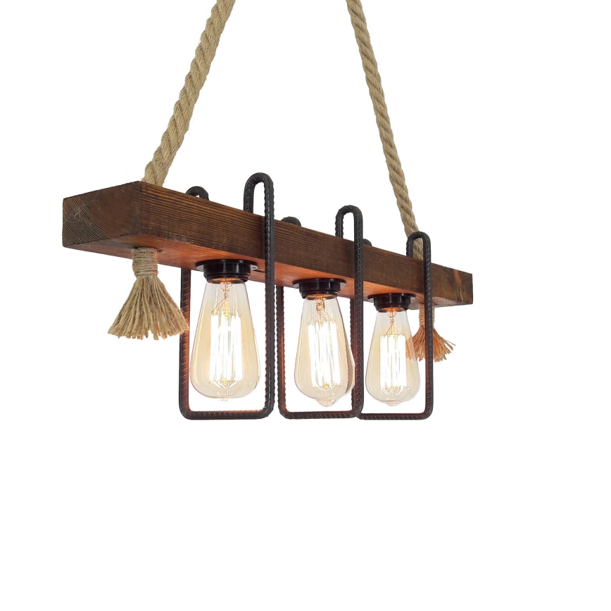Ripplamp KUTUK 3xE27/40W/230V mänd