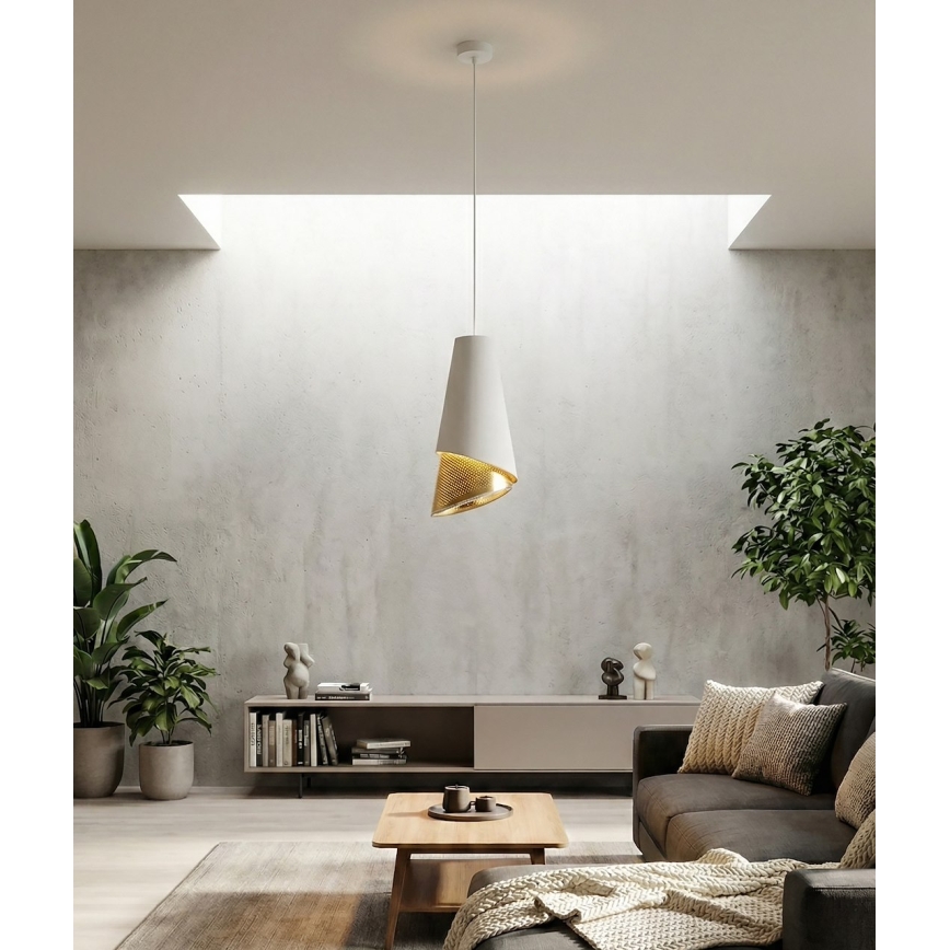 Ripplamp MODA kaabliga 1xE27/15W/230V valge/kuldne