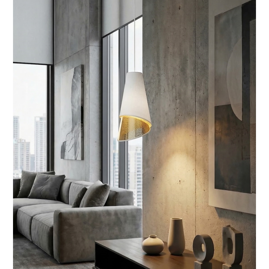 Ripplamp MODA kaabliga 1xE27/15W/230V valge/kuldne