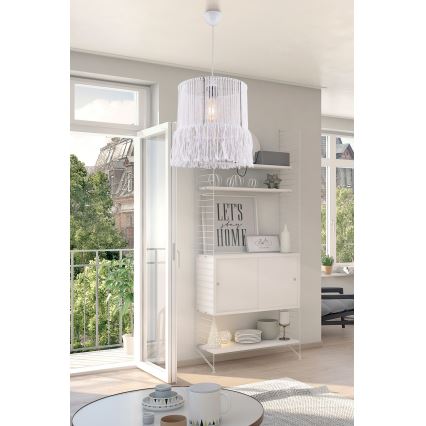 Ripplamp nööriga NESS MACRAME 1xE27/40W/230V valge