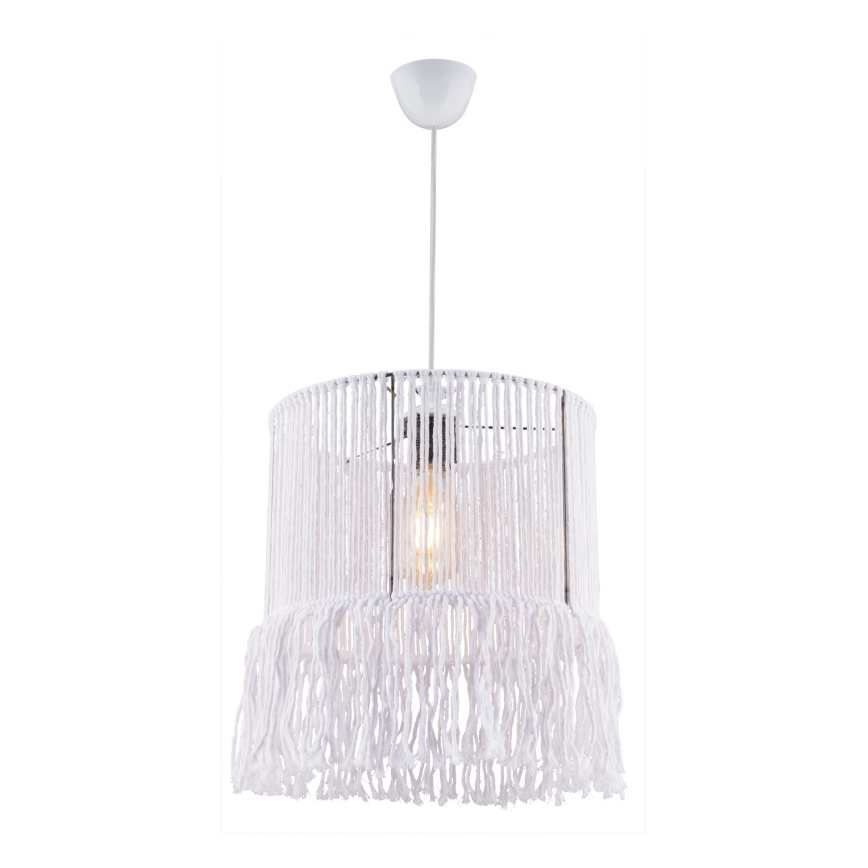 Ripplamp nööriga NESS MACRAME 1xE27/40W/230V valge