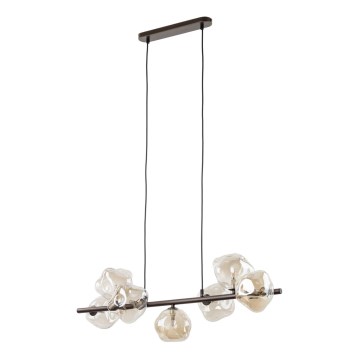 Ripplamp riputuskaabliga LAVA 7xG9/8W/230V pronks/suitsune beež