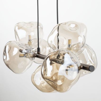 Ripplamp riputuskaabliga LAVA 7xG9/8W/230V pronks/suitsune beež