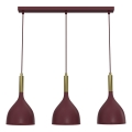 Ripplamp riputuskaabliga NOAK 3xE27/15W/230V bordoopunane