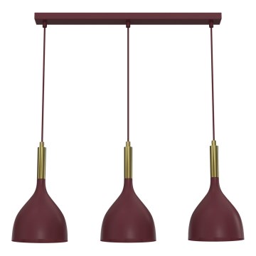 Ripplamp riputuskaabliga NOAK 3xE27/15W/230V bordoopunane