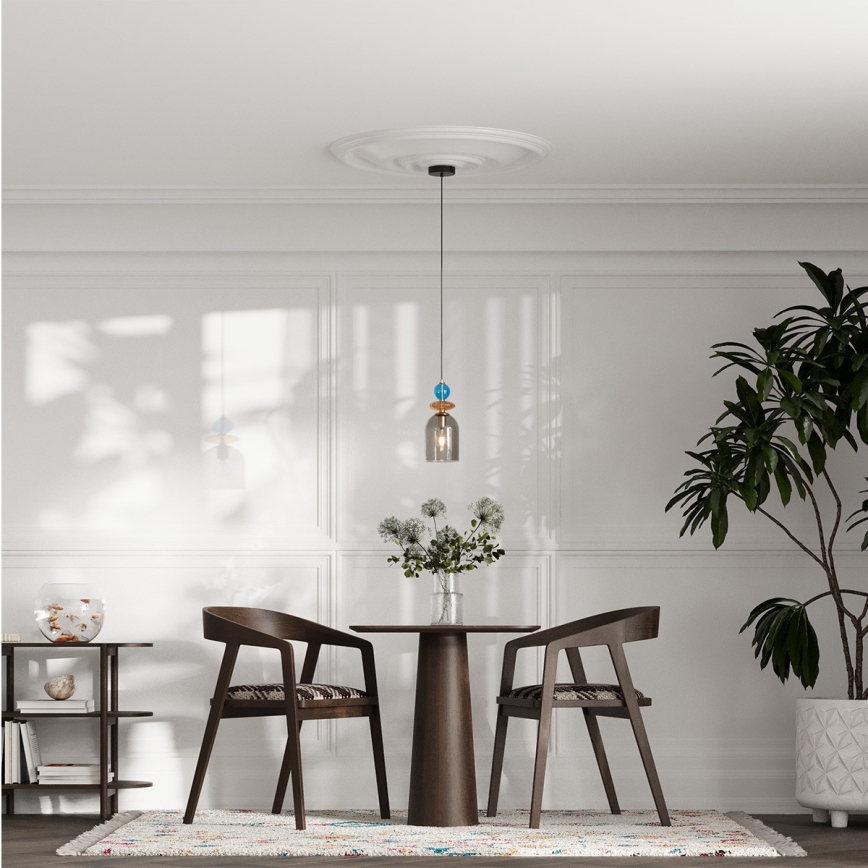 Ripplamp riputuskaabliga TROPEA 1xE27/15W/230V must/suitsusinine/beež