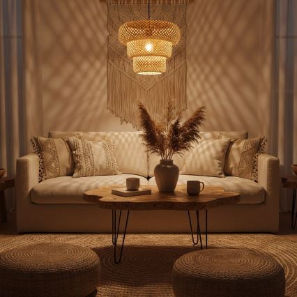 Ripplamp TULUM kaabliga 1xE27/15W/230V bambusest
