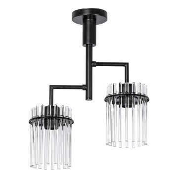 Ripplühter 2xE27/60W/230V must/läbipaistev