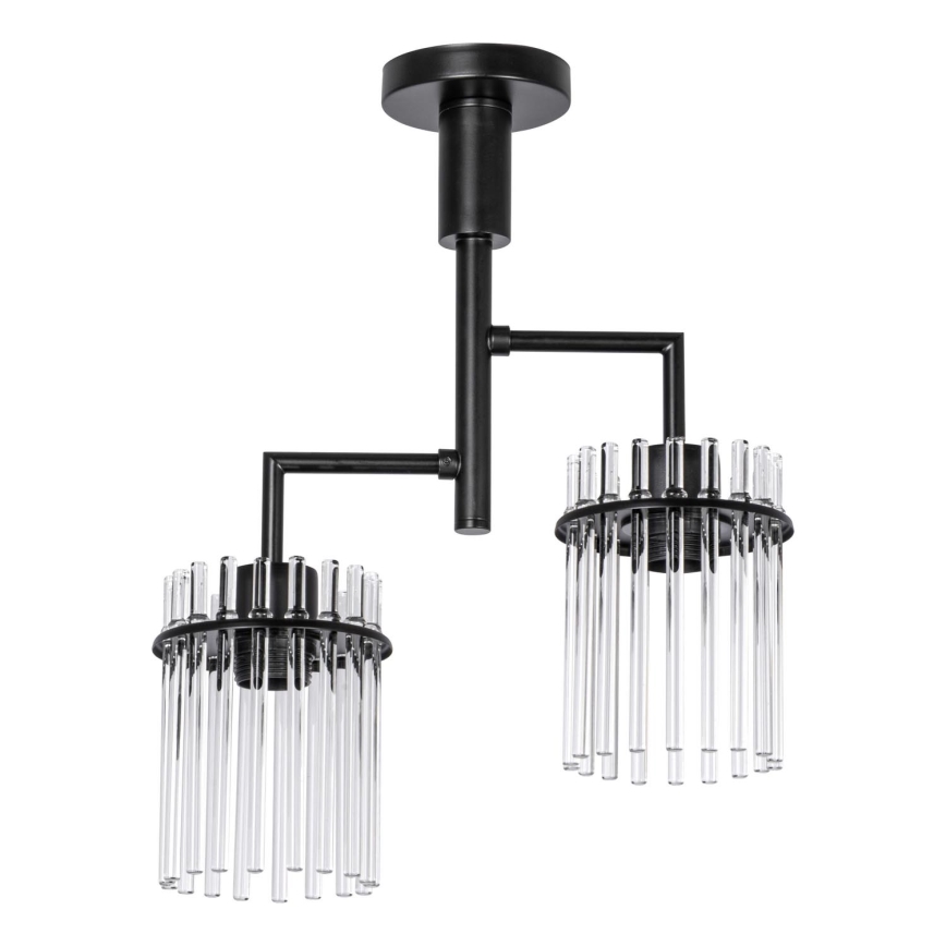 Ripplühter 2xE27/60W/230V must/läbipaistev