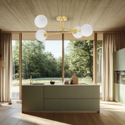 Ripplühter 4xE27/35W/230V d. 70 cm kuldne