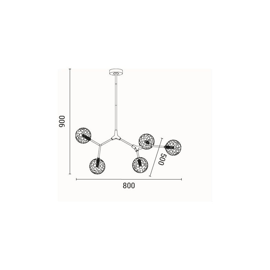 Ripplühter 5xG9/15W/230V hall