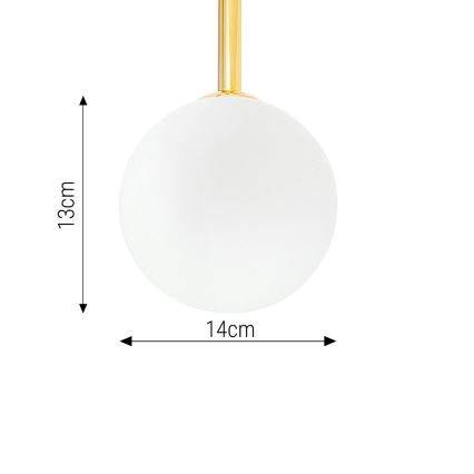Ripplühter 6xE27/35W/230V d. 80 cm kuldne